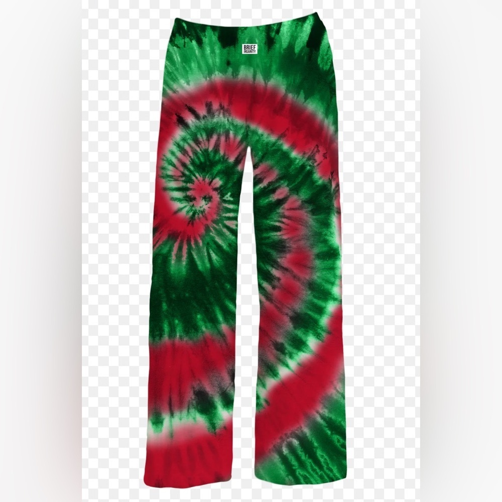 Brief Insanity Tie-Dye Joggers in Red and Green